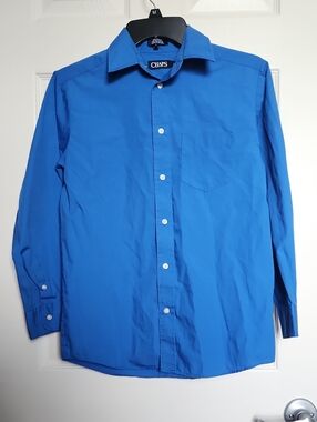 Chaps Bright Cobalt Blue Boys' Button-Down Shirt